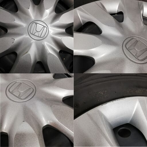 ＜スタッドレスタイヤ & ホイール 4本＞ 165/65R14 ブリヂストン 2017年製 2014年製  14x4.5J ホンダ 4
