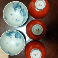 九谷焼　作者睦雄　湯呑み茶碗　お茶碗　工芸品　の画像