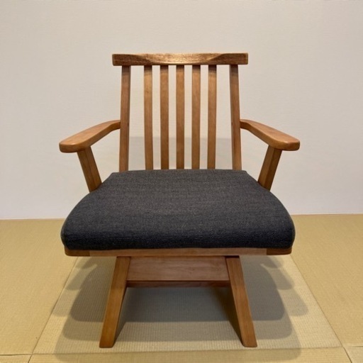 回転式　ダイニングチェア① 【松田家具　白王】