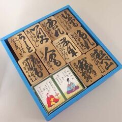 中古 レトロ 任天堂 小倉百人一首 舞扇 木札 板かるた ☆ 札幌市 北区 屯田 の画像
