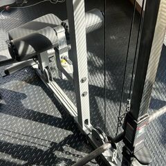 BODYSOLID ボディソリッド ラットマシン ラットプルダウン 背筋 ダンベル10㎏2枚付！USED品 現状にて 引取歓迎！の画像