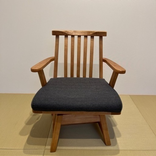 回転式ダイニングチェア②【松田家具　白王】