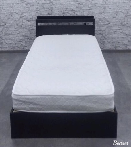 INT-201 株式会社イーナ プルート 収納付きベッド シングル マットレス付き en-065