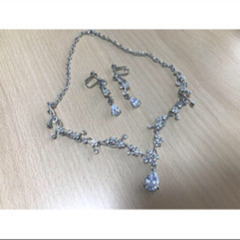 ネックレス＆イヤリングセット　結婚式　アクセサリー　ウェディング　パーティの画像