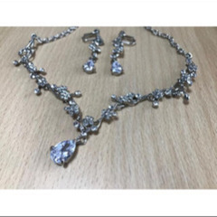 ネックレス＆イヤリングセット　結婚式　アクセサリー　ウェディング　パーティの画像