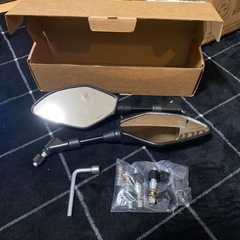 【未使用品】kemimoto バイク ミラー 汎用 左右セット ...