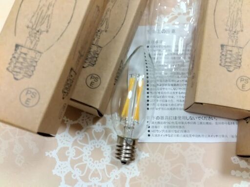 新品 シャンデリア用 LED電球５個 E17 40w 電球色