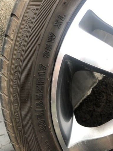 (あんしん決済)夏タイヤ　205/55R17 ホンダ純正アルミ4本セット