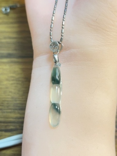 本翡翠　ペンダント  ネックレス 枝豆 お手作り　ミャンマー産 氷ヒスイ A貨 誕生日プレゼント 鑑別書付属 22071504