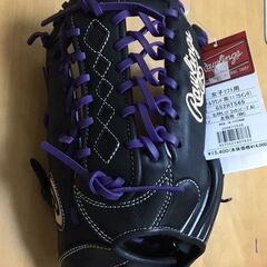【未使用新品！！スチーム加工済み！！】女子ソフト御用達のローリングスグローブ（紫カラー入り）オールラウンド11.75左投げ用の画像