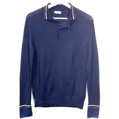 美品 BALENCIAGA バレンシアガ ポロ シャツ ネイビー...