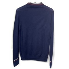 美品 BALENCIAGA バレンシアガ ポロ シャツ ネイビー 紺 S イタリア製 メンズ 希少 正規品 古着 ルイヴィトン ディオール グッチ コーチ  の画像