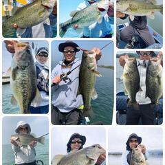 琵琶湖でバスボートでバス釣り - 友達