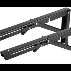 折り畳み式棚受け ブラケット 耐荷重75kg 黒 