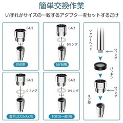 ⭐️大人気⭐️シャワーヘッド マイクロナノバブル 節水　シャワー霧 ミスト 大面積の画像