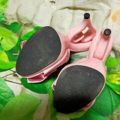 夢展望　ハートのサンダル　ピンク　Ｍサイズの画像