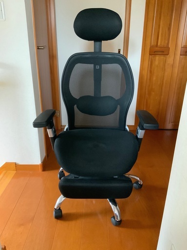 サンワダイレクト　ロッキングチェア（腰痛対策・メッシュ・オットマン付き）