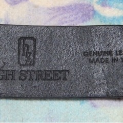 イタリア製 HIGH STREET 宝飾バックル 牛革ベルトの画像