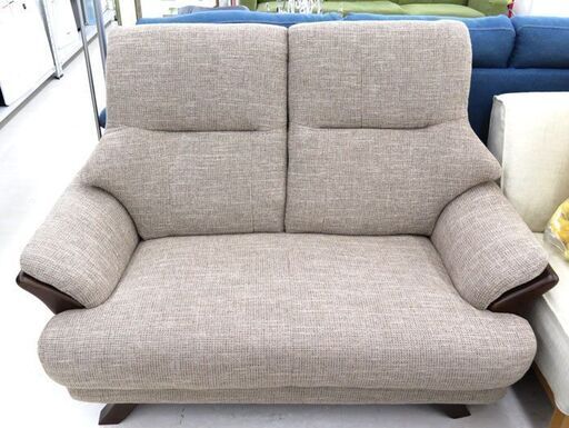 北海道 千歳市/恵庭市 近郊配送可能 2Pソファ 布 2人用 ベージュ系 店頭でのお受渡し大歓迎！