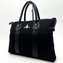 美品】ヴィヴィアンウエストウッド ビジネス ハンドバッグ オーブ ロゴ