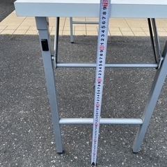 ★388 【お買い得品】 会議テーブル 議卓 折りたたみテーブル フォールディングテーブル ホワイト  ハイタイプ 【リサイクルマート鹿児島宇宿店】の画像