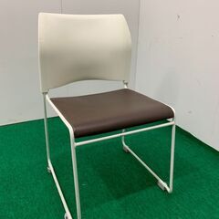 中古　中央可鍛工業　H790スタックチェア　ブラウン　JA-27...