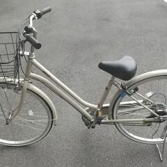 26型タウンサイクル ベージュ色 6段変速