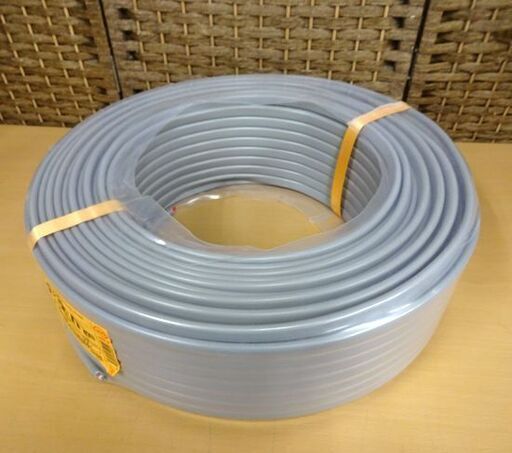 未開封 富士電線工業 VVFケーブル 3×2.0mm LFV-R 100m 600V絶縁ビニルシースケーブル平形 灰色 札幌市 白石区 東札幌