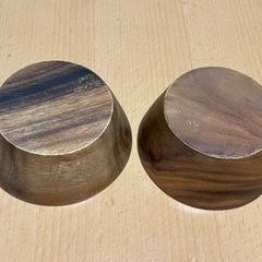 木の皿 アカシア小皿 2個セット  直径13cm✖️深さ5cmの画像
