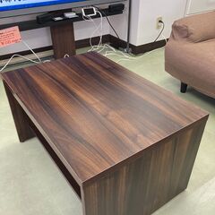 【リサイクルショップ　ピカソ　小松原】オールドチーク風 ローテーブル センターテーブル コーヒーテーブル アンティークブラウン★1170★の画像