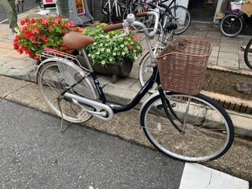 ??　ママチャリ　日本製　２６インチ　緑