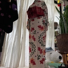 お祭りや花火大会に❣️浴衣👘浴衣帯セット❤️金魚柄🐟