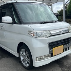タントカスタム　車検有り！ナビ、TV  パールホワイト！