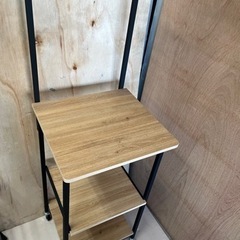 【中古】山善レンジ台 キャスター付き 