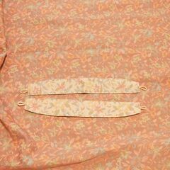 花柄カーテン ベージュ ピンク 幅150cm×丈145～150㎝ 2枚組の画像