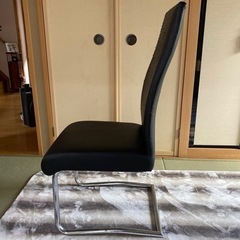 背もたれの長いダイニングチェア４脚セット●近隣無料お届けの画像