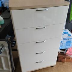 【人気商品】木目調天板　５段チェスト　タンス　中古　リサイクルシ...
