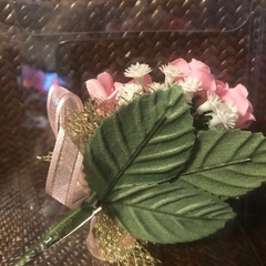コサージュ　ピンク　薔薇　白追加の画像