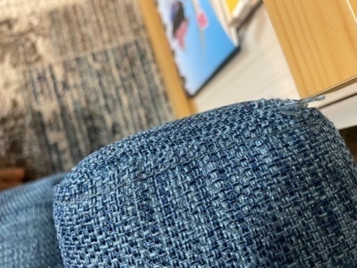 ニトリ　3人掛けソファ(オットマンつき)