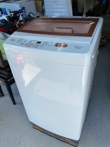 お薦め品‼️分解洗浄済み‼️ガラストップAQUA洗濯機7kg 2019年