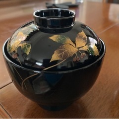 漆器 蓋つき汁椀 5客セットの画像