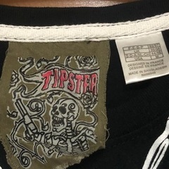 ★ ネクタイ柄プリント TIPSTFR Tシャツ ドクロ タグ★の画像