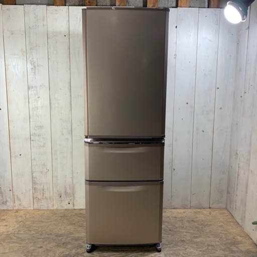 7/22 販売済IS ※欠品有※ 三菱 冷蔵庫 370L 3ドア 2016年製 MR-C37Z-P1 菊KK