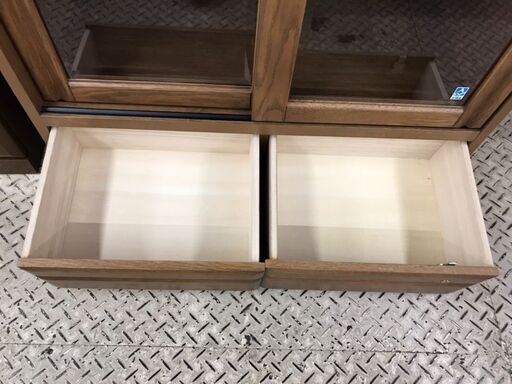 【愛品館八千代店】旭川家具　大雪木工　引戸書棚　ストリーム86
