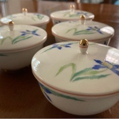 フタ付き茶碗 5客セット