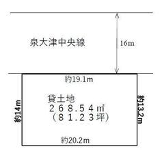 ★貸土地★   泉大津市池浦町　81.23坪　 #事業用地　商業...
