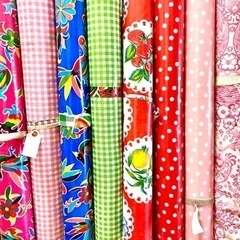 メキシコ◆オイルクロス ＊赤地白ドットの画像