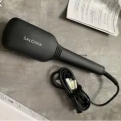 SALONIA サロニア ストレートヒートブラシ ヘアアイロン　...