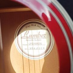 ★「Lumber」ランバー　アコースティックギター LFG10RDS スタンドとケース付きの画像