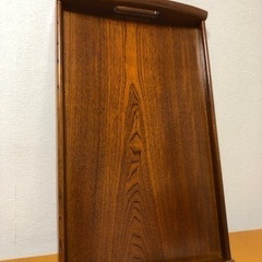 《ありがとうございました》天然木　大きなお盆　未使用